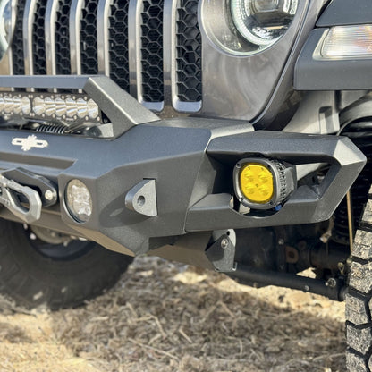 Rock Slide Engineering Mid Front Bumper With Winch Plate For 18-25 Jeep Wrangler JL 2-4 Door 20-25 Gladiator Rock Slide Engineering