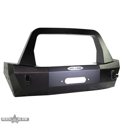 Rock Slide Engineering Jeep JK Shorty Front Bumper For 07-18 Wrangler JK Complete With Winch Plate Rigid Series