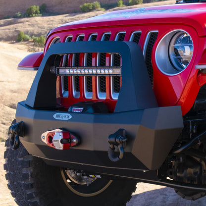 Rock Slide Engineering Jeep JL Shorty Front Bumper For 18-Pres Wrangler JL Complete With Winch Plate Rigid Series