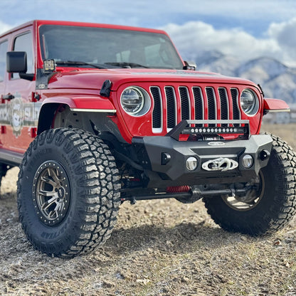 Rock Slide Engineering Shorty Front Bumper With Winch Plate For 18-25 Jeep Wrangler JL 2-4 Door 20-25 Gladiator