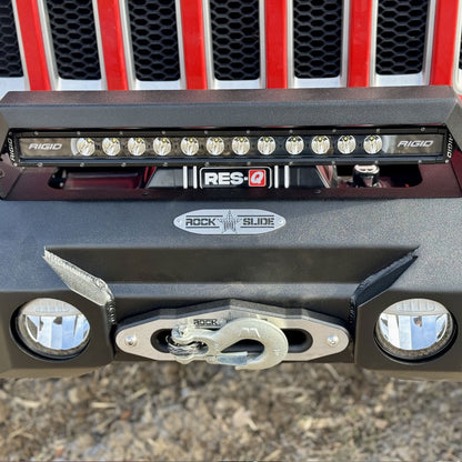 Rock Slide Engineering Shorty Front Bumper With Winch Plate For 18-25 Jeep Wrangler JL 2-4 Door 20-25 Gladiator