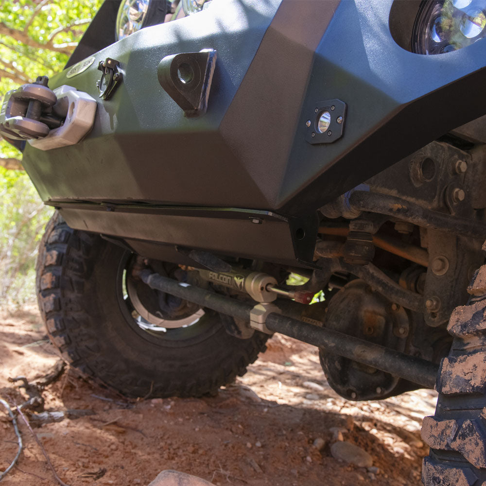 Rock Slide Engineering Jeep JK Front Bumper Skid Plate For 07-18 Wrangler JK Rigid Series Steel Powder coat Black