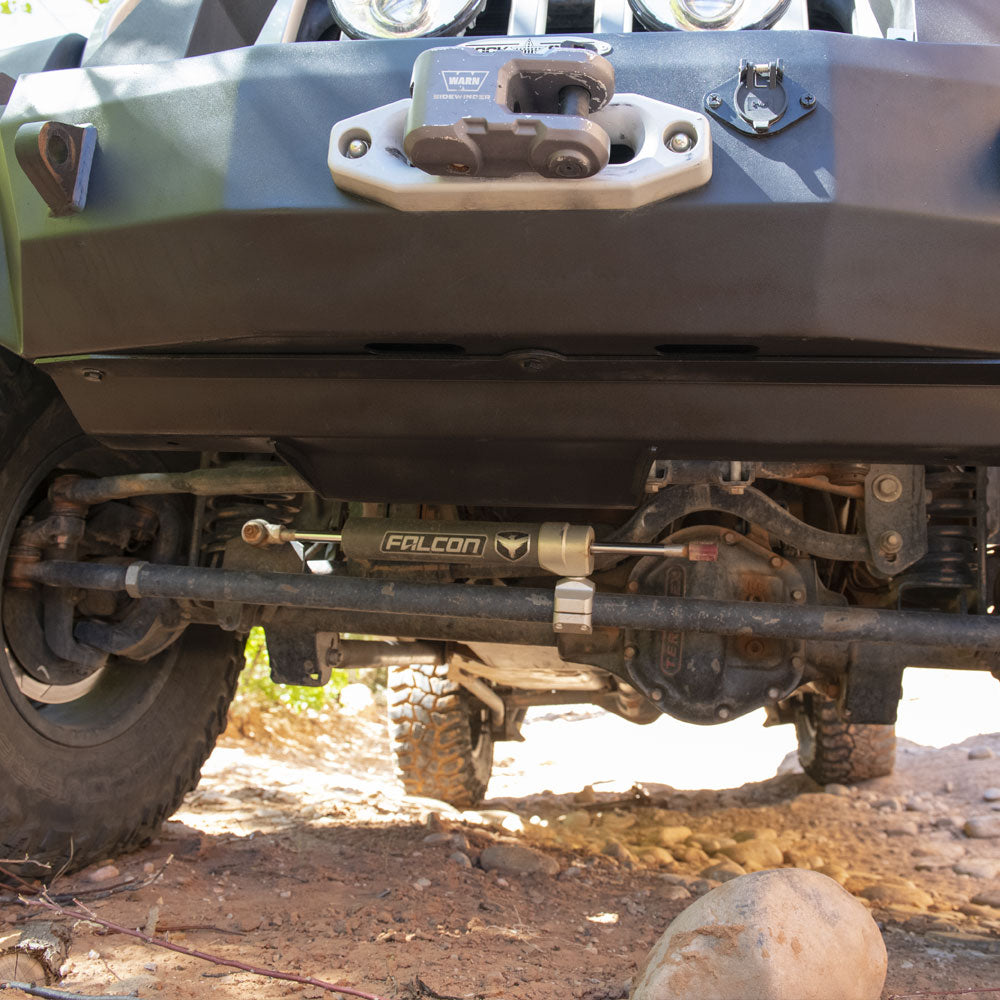 Rock Slide Engineering Jeep JK Front Bumper Skid Plate For 07-18 Wrangler JK Rigid Series Steel Powder coat Black