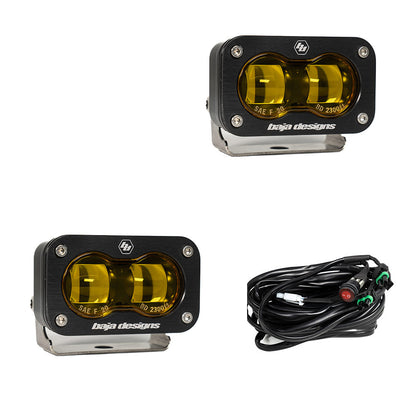 Baja Designs Amber S2 SAE LED Auxiliary Light Pod Pair