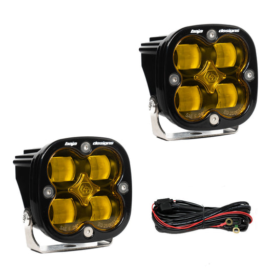 Baja Designs Amber Squadron SAE LED Auxiliary Light Pod Pair