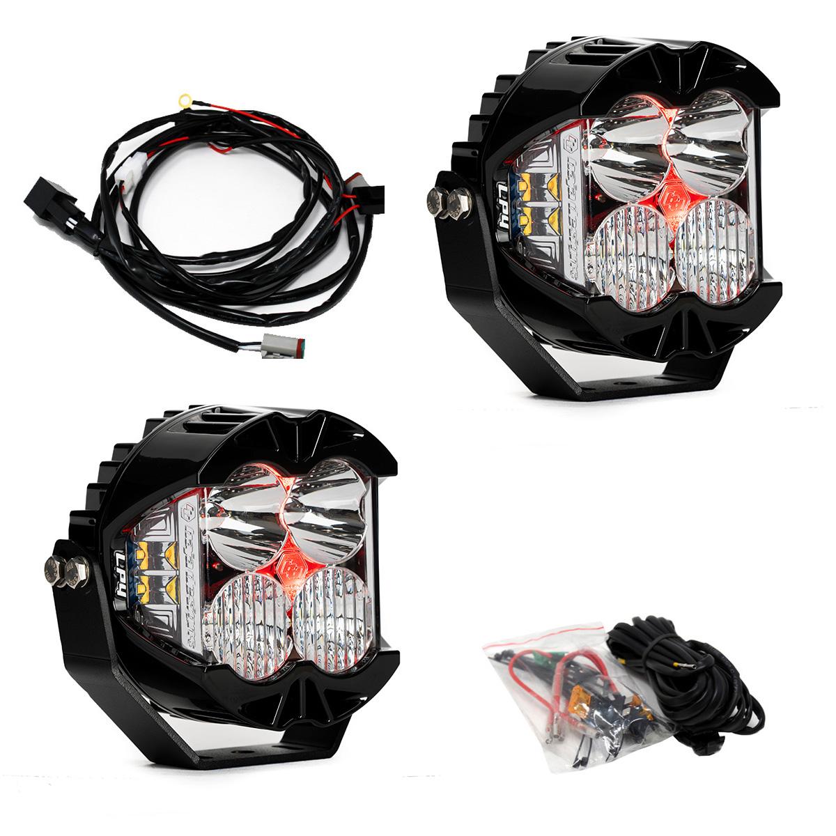 Baja Designs Clear/Red LP4 Pro LED Auxiliary Light Pod Pair