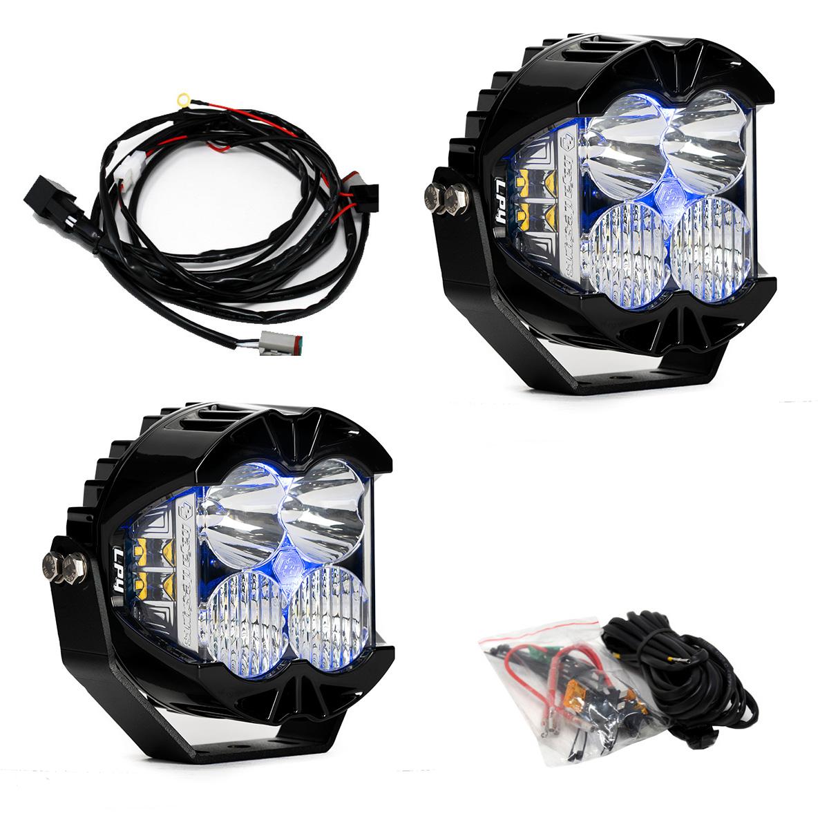 Baja Designs Clear/Blue LP4 Pro LED Auxiliary Light Pod Pair
