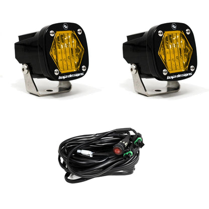 Baja Designs Amber S1 Black LED Auxiliary Light Pod Pair