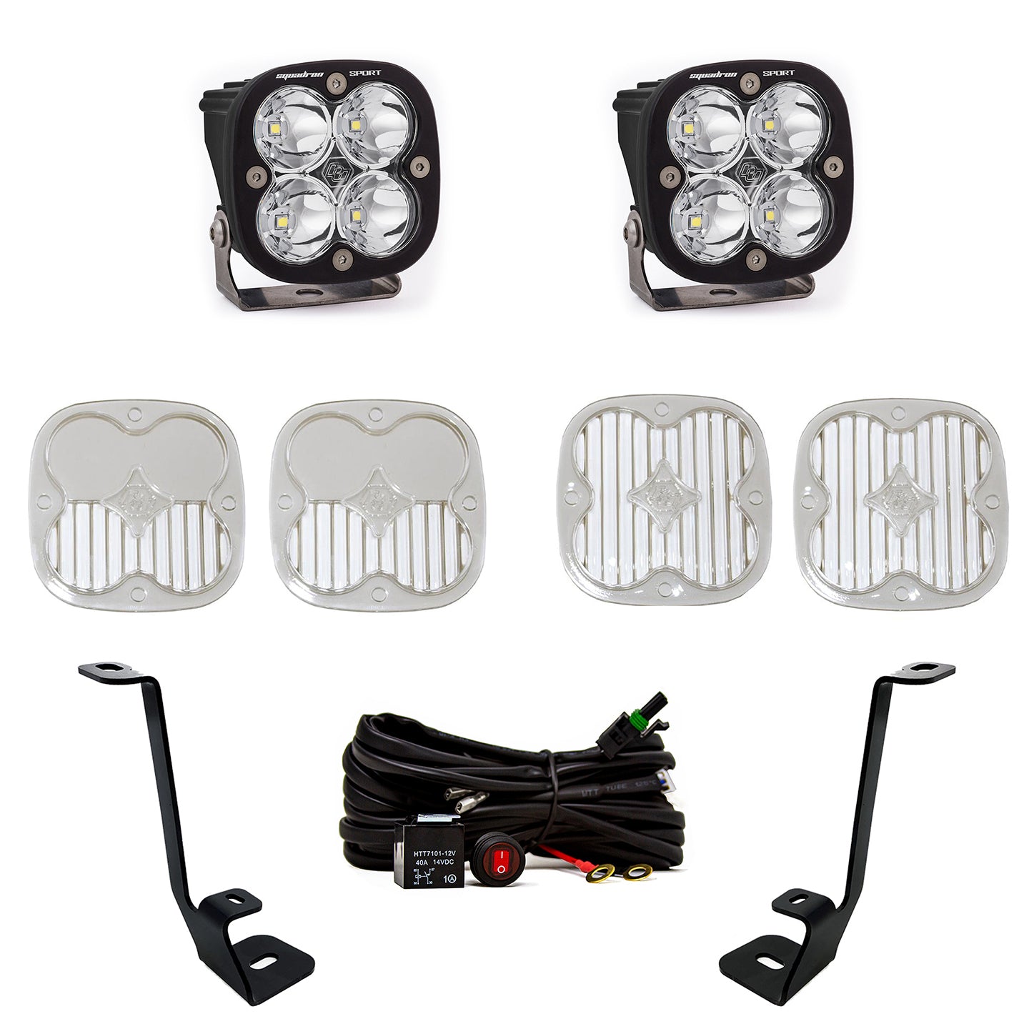 Baja Designs Clear Ford Squadron Sport A-Pillar Light Kit - Ford 2021-22 F-150