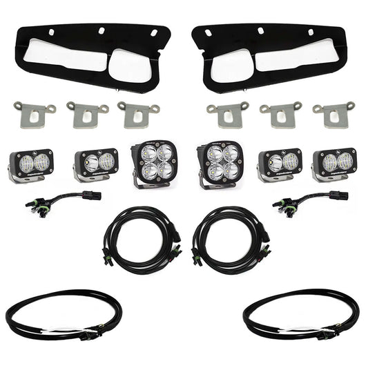 Baja Designs Clear Ford Squadron Pro/Dual S2 Sport Steel Bumper Fog Pocket Light Kit - Ford 2021-On Bronco; 2022-On Bronco Raptor; NOTE: w/ OE Steel Bumper