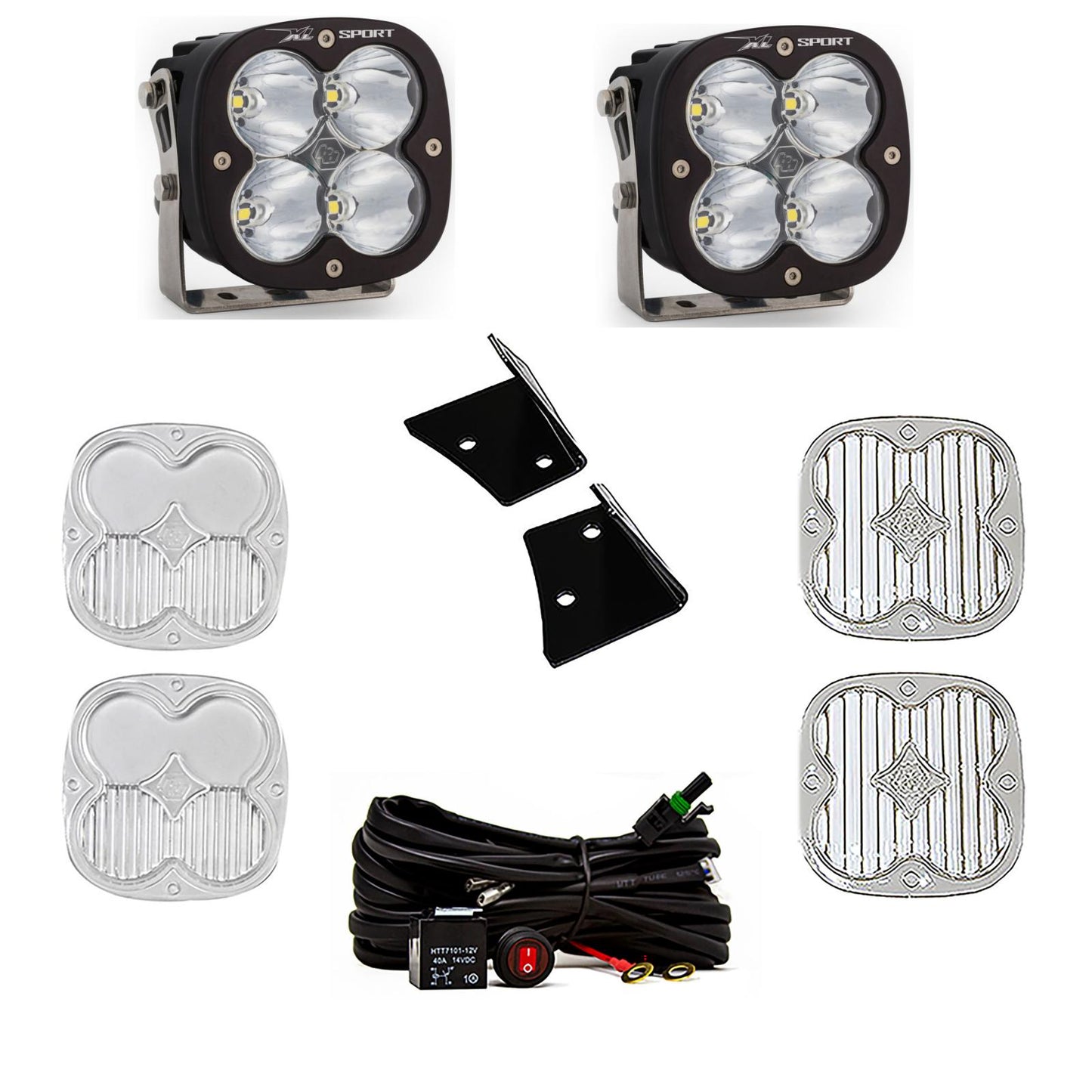 Baja Designs Clear Jeep JK XL Sport A-Pillar Light Kit - Jeep 2007-18 Wrangler JK