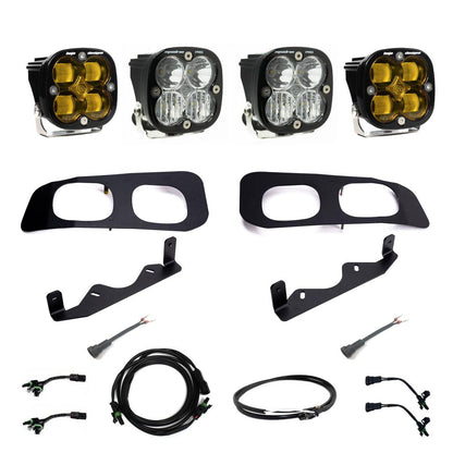 Baja Designs Amber Ford Squadron SAE/Squadron Pro Dual Fog Pocket Light Kit - Ford 2023-On F-250/350 Super Duty