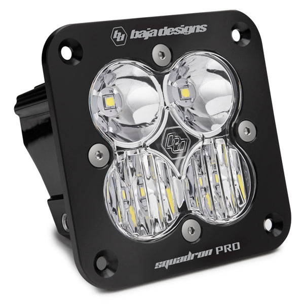 Baja Designs Clear Squadron Pro Black Flush Mount LED Auxiliary Light Pod