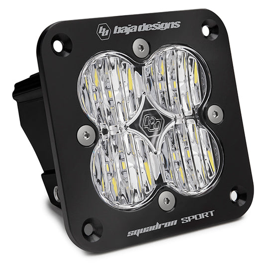 Baja Designs Clear Squadron Sport Black Flush Mount LED Auxiliary Light Pod