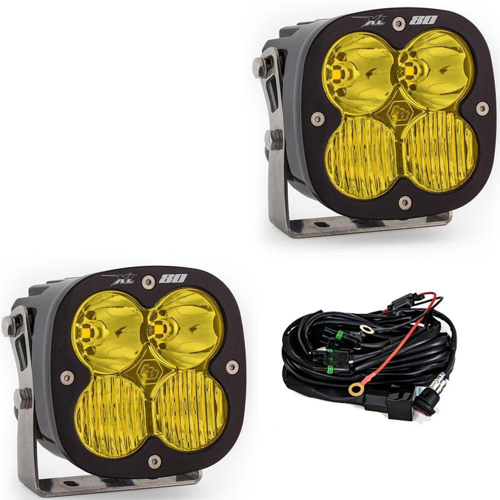 Baja Designs Amber Driving/Combo XL80 LED Auxiliary Light Pod Pair