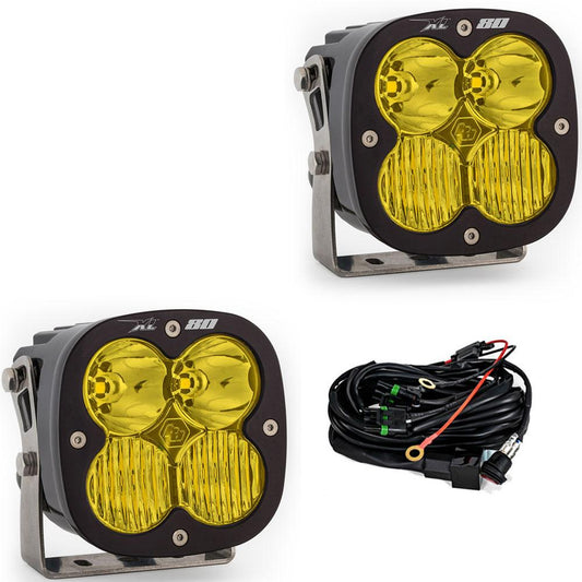 Baja Designs Amber Driving/Combo XL80 LED Auxiliary Light Pod Pair