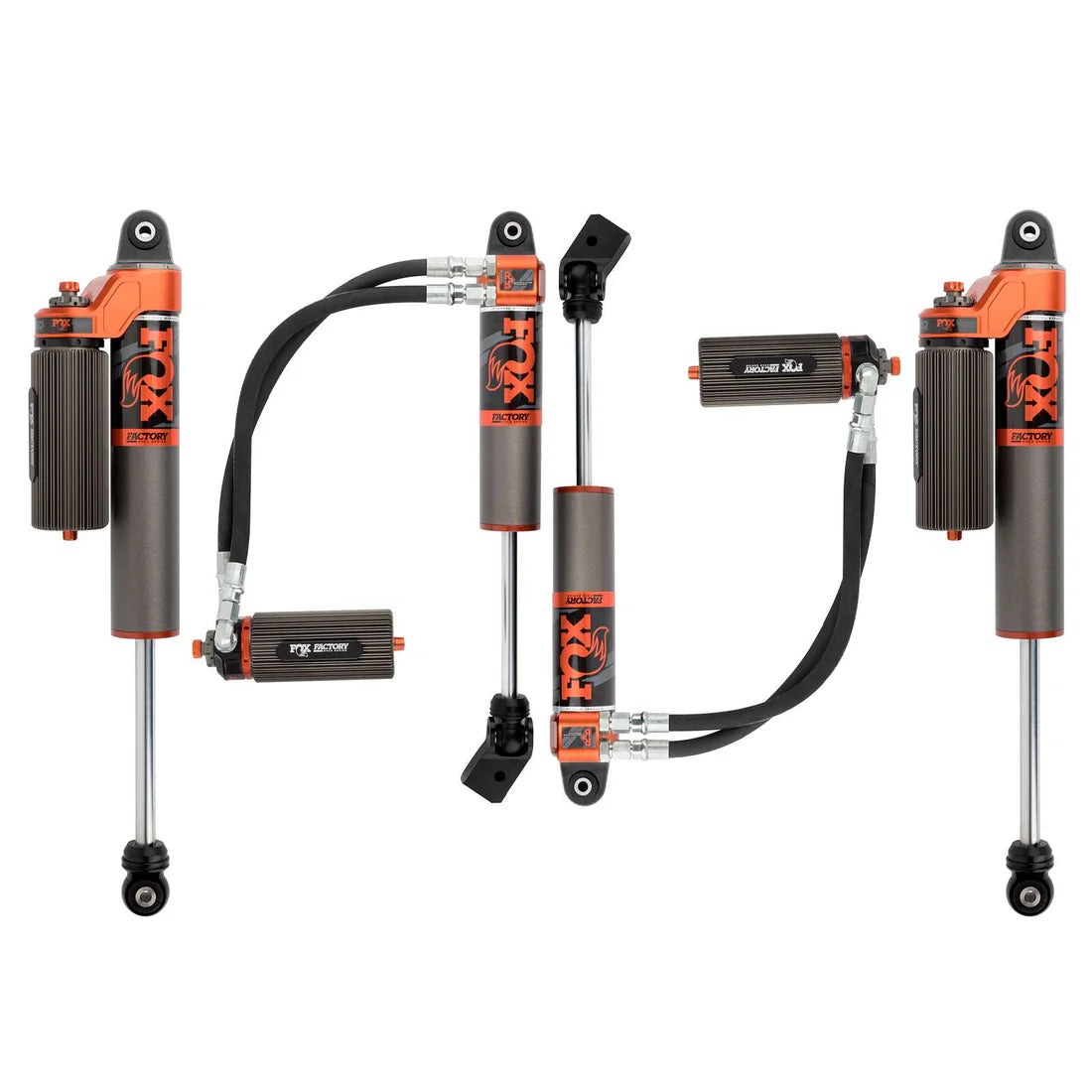 FOX 3.0 Factory Race Series Internal Bypass Shock Kit (Front & Rear) – Jeep Gladiator JT (2–4.5" Lift)