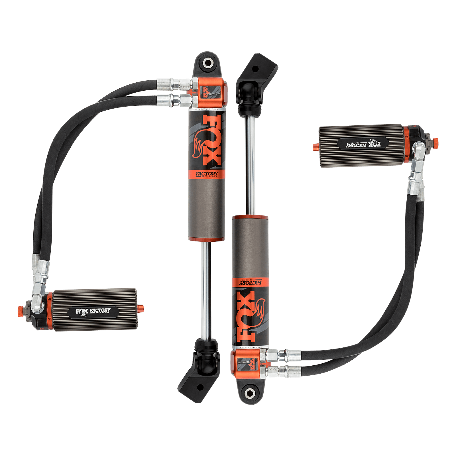 Fox Shocks 20-Up Jeep Gladiator Front Internal Bypass Factory Race 3.0 Remote Reservoir 2-3 Inch Lift Dual Speed Compression Adjuster