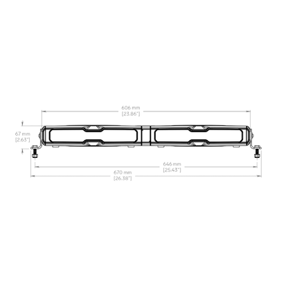 TYRI Off-Road Lighting V24 Black 8600 eLumen 24"  Hyperion Series Light Bar