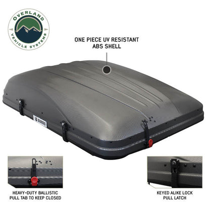 Overland Vehicle Systems HD Bundu 4 - Hard Shell Roof Top Tent, 4 Person, Grey Body and Black Rainfly
