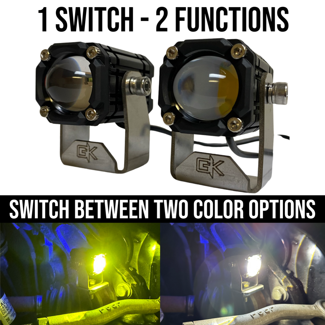 GateKeeper Off-Road "Easy Switch" 3 Function LED Amber/White Pod Lights