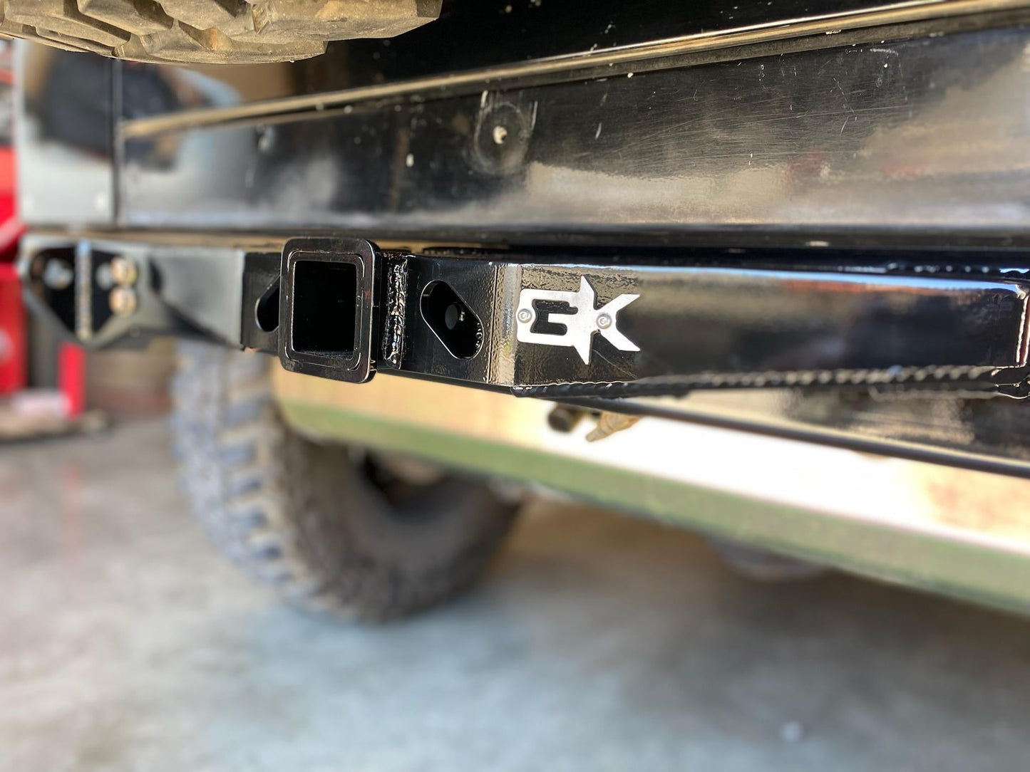 GateKeeper Off-Road Rear Diamond Series Stubby Bumper for Jeep TJ Wrangler