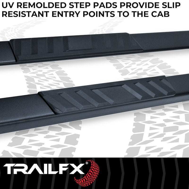 TrailFX T4 Trapezoid Step Bar For 2024-2025 Tacoma Double Cab - Black