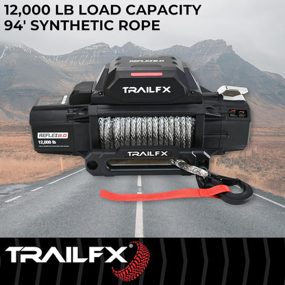 TrailFX Reflex 2.0 Synthetic Rope Winch – 12,000 lb
