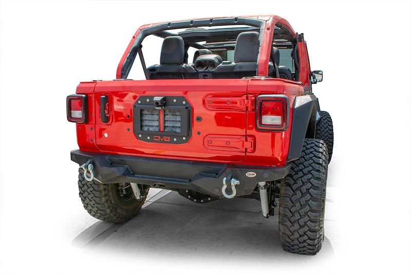 DV8 Offroad Jeep Wrangler JL/JLU Spare Tire Delete w/ Camera Holder (2018-Present)