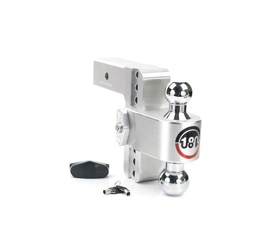 Weigh Safe 180 Hitch - Drop Hitch w/Chrome Combo Ball - 6" Drop for 2.5" Shank