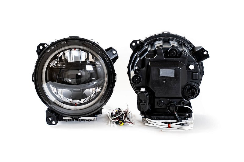 DV8 Offroad JL & JT LED Headlights; Black