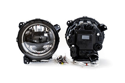 DV8 Offroad JL & JT LED Headlights; Black