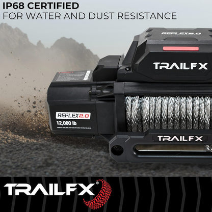 TrailFX Reflex 2.0 Synthetic Rope Winch – 12,000 lb