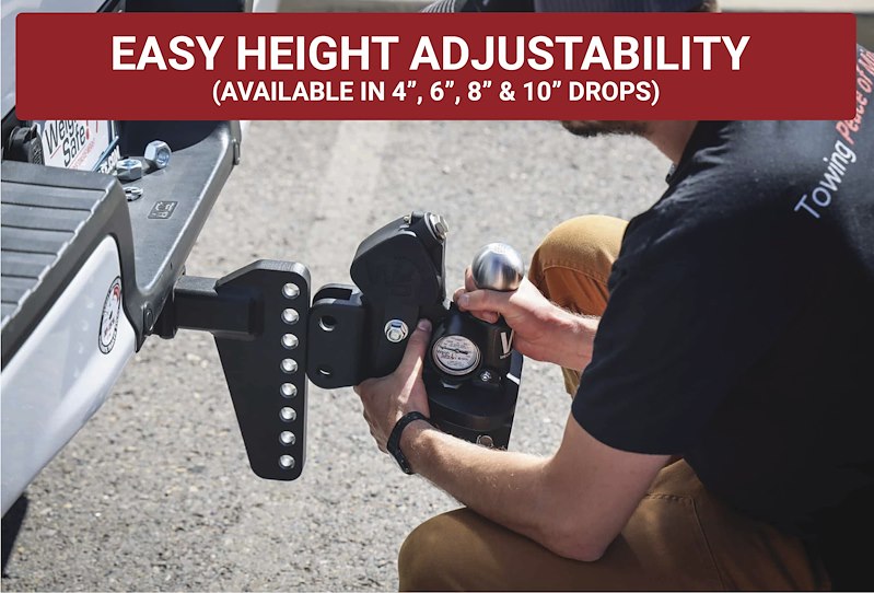 Weigh Safe TrueTow Middleweight WDH - 6" Drop  2.5" Shank - 12 500 GTW