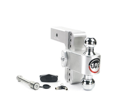 Weigh Safe 180 Hitch - Drop Hitch w/Chrome Combo Ball - 6" Drop for 2.5" Shank w/Hitch Pin