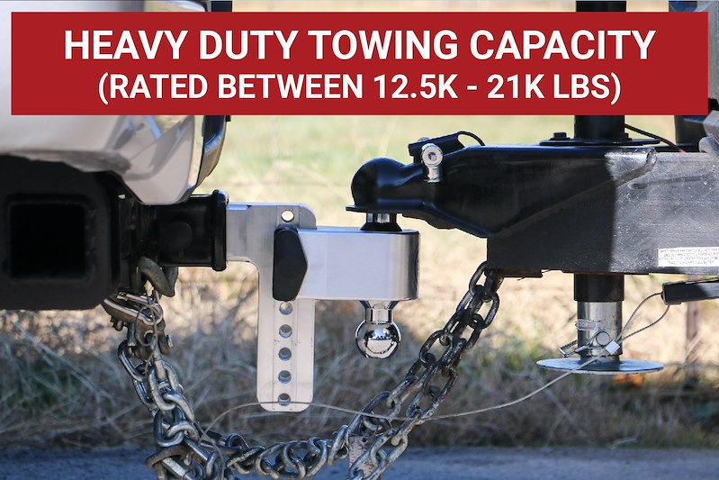 Weigh Safe 180 Hitch - Drop Hitch w/Chrome Combo Ball - 6" Drop for 2.5" Shank