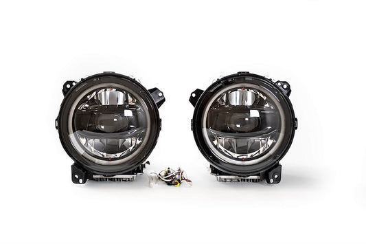 DV8 Offroad JL & JT LED Headlights; Black