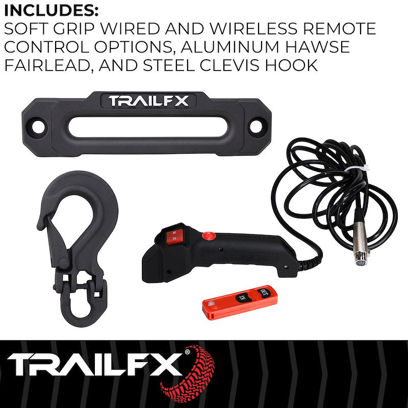 TrailFX Reflex 2.0 Synthetic Rope Winch – 12,000 lb