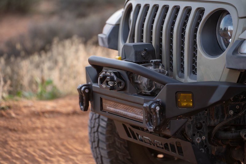 DV8 Offroad JK/JL & JT | FS-7 Mid-Width Winch Front Bumper (2007-2025)