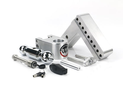 Weigh Safe 180 Hitch - Drop Hitch w/Chrome Combo Ball - 6" Drop for 2.5" Shank w/Hitch Pin