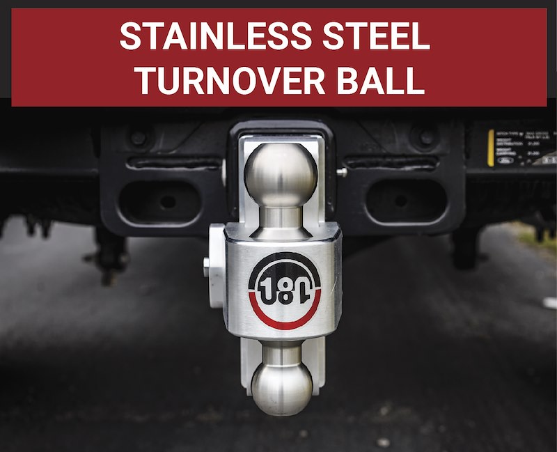 Weigh Safe 180 Hitch - Drop Hitch w/SS Combo Ball -  4" Drop for 2.5" Shank w/Hitch Pin