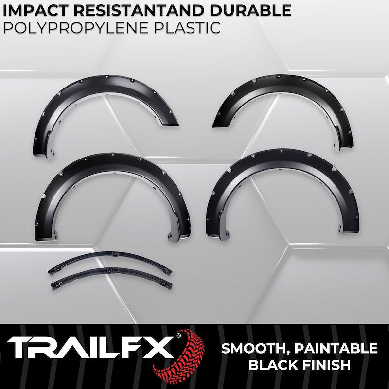 TrailFX Pocket Style Fender Flares For 2021-2025 Ford F150, Smooth