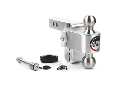 Weigh Safe 180 Hitch - Drop Hitch w/SS Combo Ball -  4" Drop for 2" Shank w/Hitch Pin