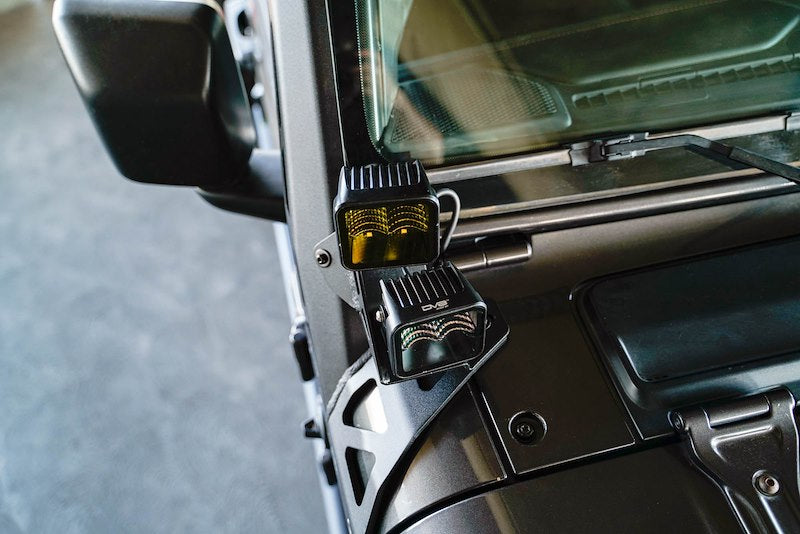 DV8 Offroad Jeep Wrangler JL/JLU & JT A-Pillar Dual Light Pod Mounts (2018-Present)