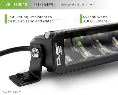 DV8 Offroad Elite Series LED Light Bar | Single Row