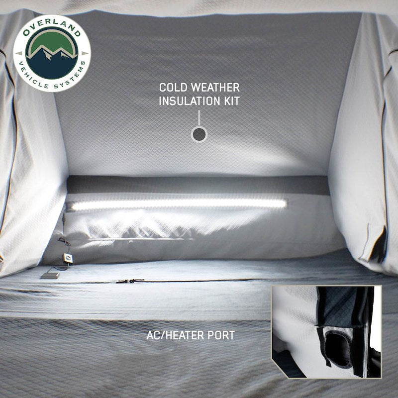 Overland Vehicle Systems XD Atlas Cantilever ABS Hard Shell Roof Top Tent, Blue Body & Black Rainfly