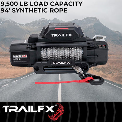 TrailFX Reflex 2.0 Synthetic Rope Winch – 9,500 lb