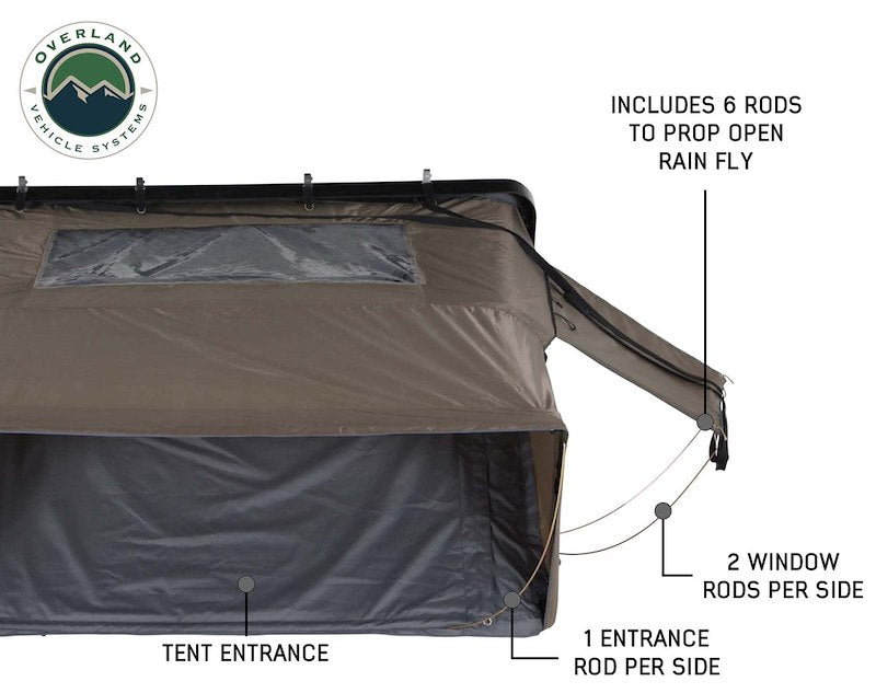 Overland Vehicle Systems Best Hard Shell Rooftop Tent Bushveld II