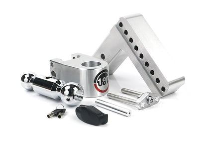 Weigh Safe 180 Hitch - Drop Hitch w/Chrome Combo Ball - 6" Drop for 2.5" Shank