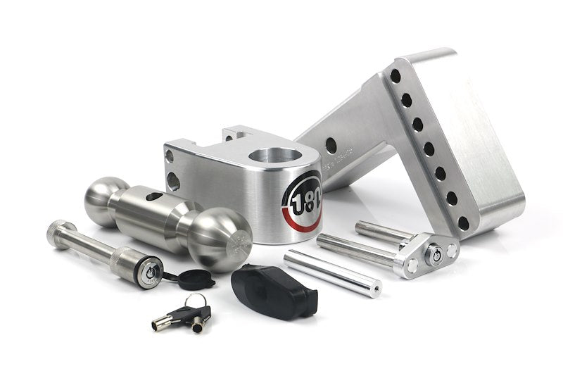 Weigh Safe 180 Hitch - Drop Hitch w/SS Combo Ball -  4" Drop for 2.5" Shank w/Hitch Pin